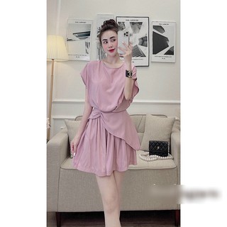 SÉT BỘ LỤA QUẦN SHORT NỮ ÁO  NHÚN EO SIÊU XINH