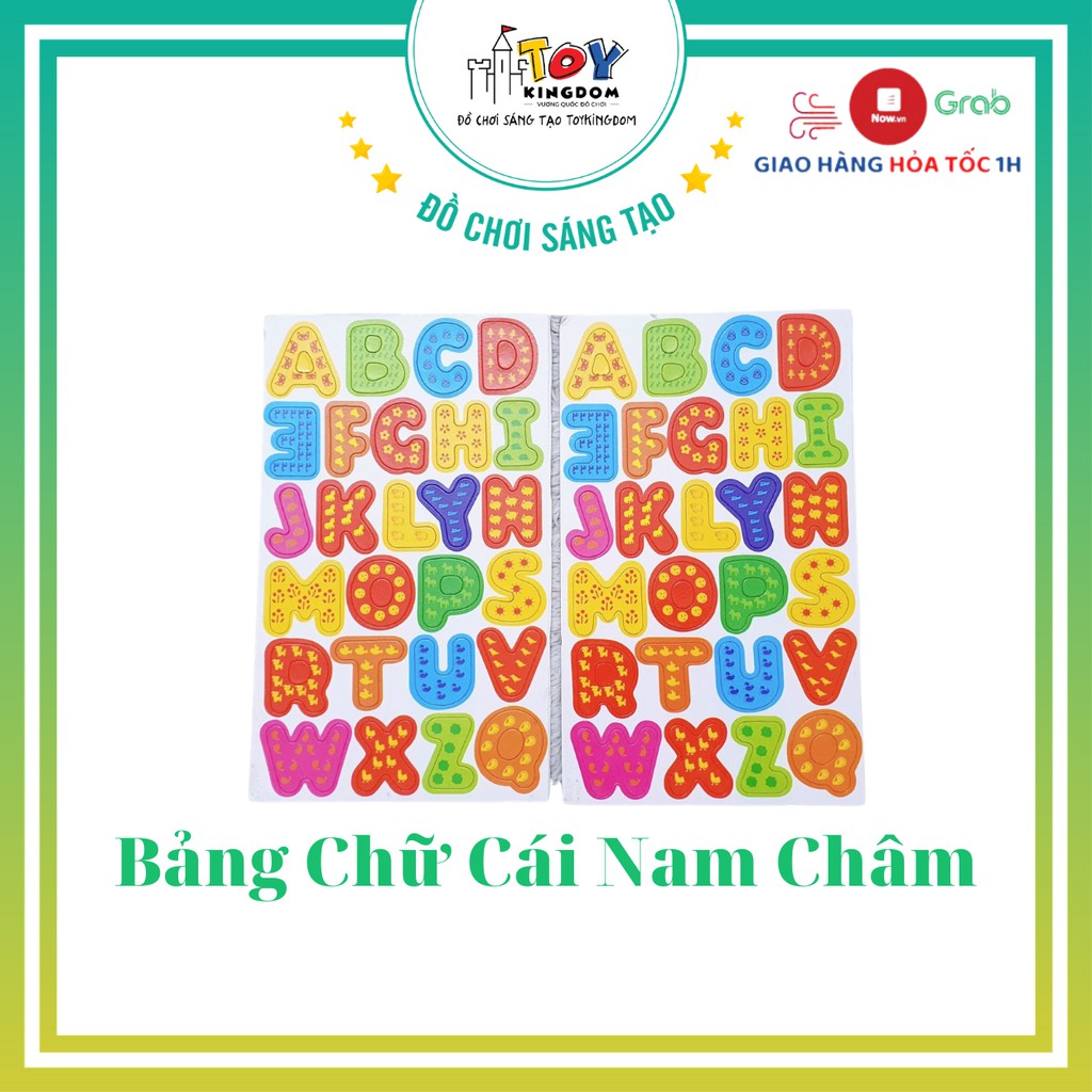 Bảng Chữ Cái Gắn Nam Châm - Giúp Bé Nhận Biết Màu Sắc, Chữ Cái