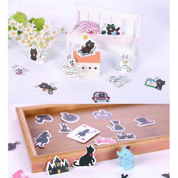 Sticker dạng túi S12 ngộ nghĩnh phong cách cute dễ thương