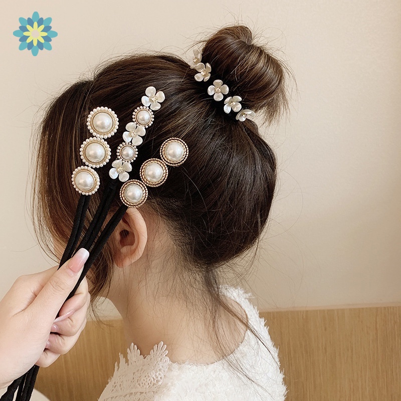 Kẹp búi tóc đính nơ thiết kế đa dạng phong cách Hàn Quốc sáng tạo