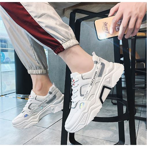 Giày Thể Thao Sneaker WATAHHH Trắng 💥Free Ship💥 Giày Tăng Chiều cao 5cm, Giày Cao cấp | BigBuy360 - bigbuy360.vn