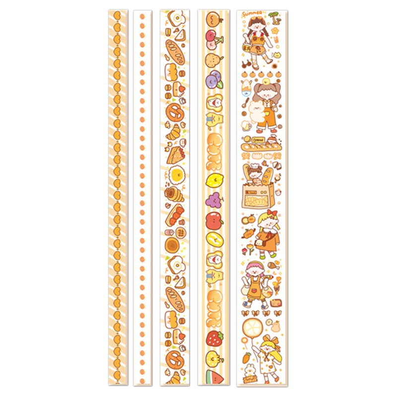 Set 5 Cuộn Băng Dính Washi DIY Đa Ứng Dụng