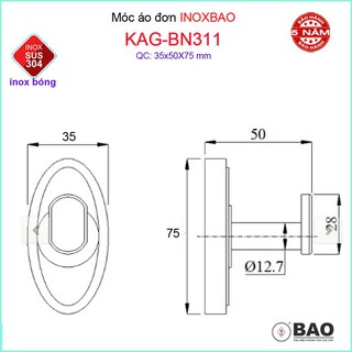 Móc treo Bao inox BN311
