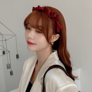 Bờm tóc nhún vải lụa đính 3 chiếc nơ điểm nhấn dễ thương!!