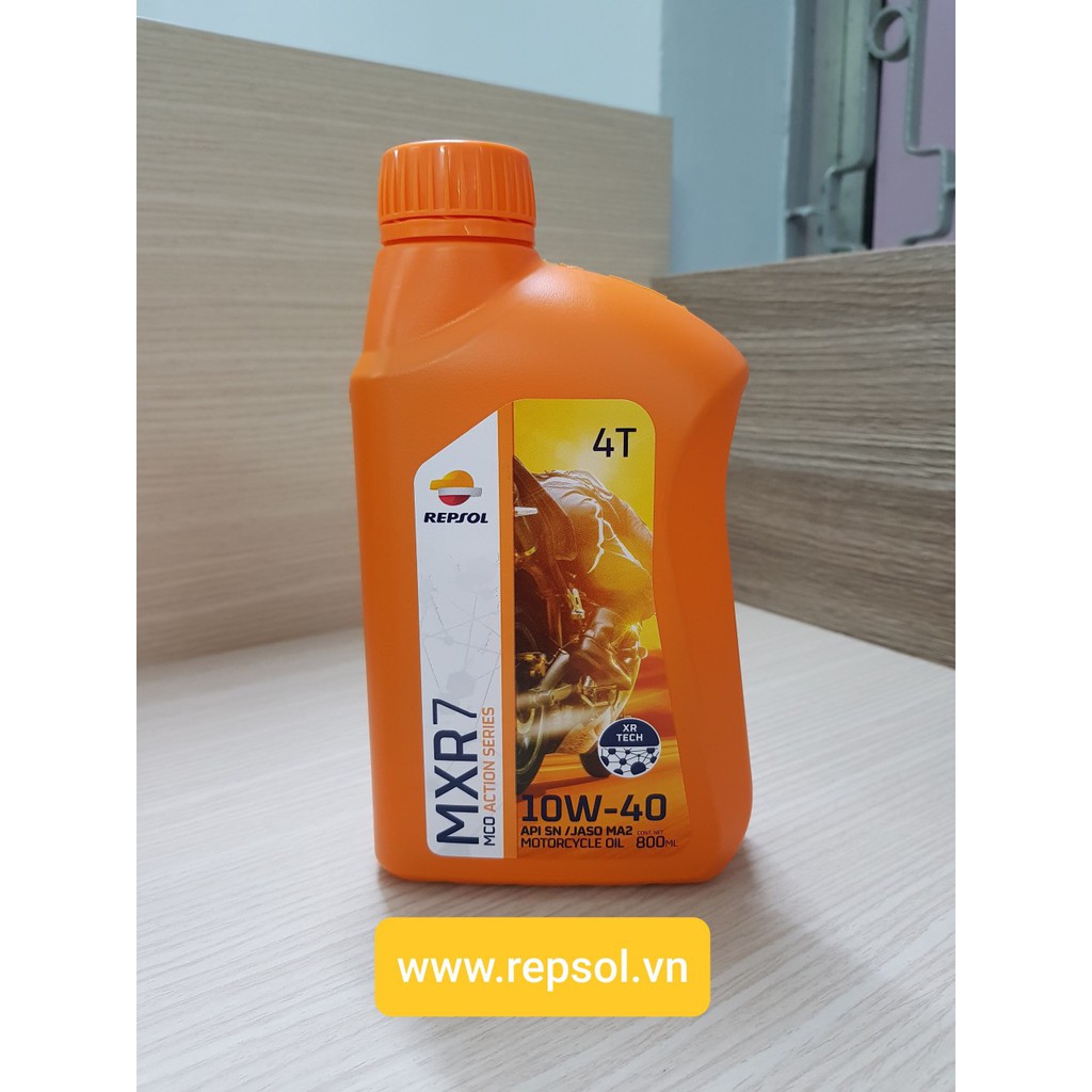 [Repsol Chính Hãng] Nhớt xe số cao cấp Repsol Moto MXR 7 4T 10W40 1L - Dùng cho xe Wave, Sirus, Exciter, Winner