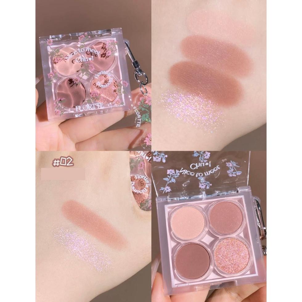 Bảng mắt 4 ô Flortte Nice To Meet Chu