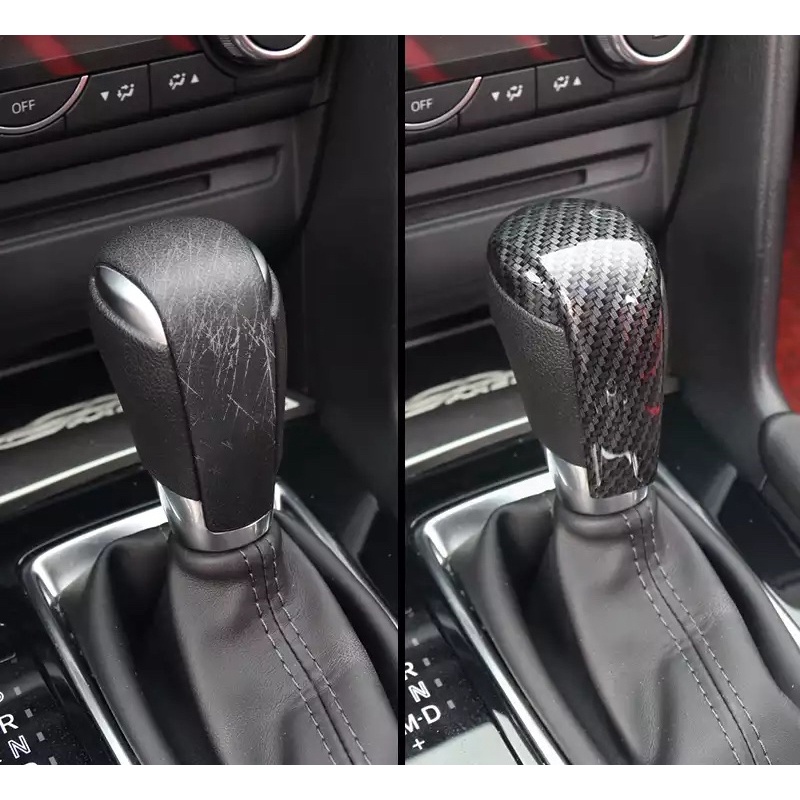 Ốp Nội thất Mazda Cx5 2015 - 2023 Vân Đá bóng Titan Carbon Phụ kiện trang trí dán hộp số xe 2019 2020 2021 2022