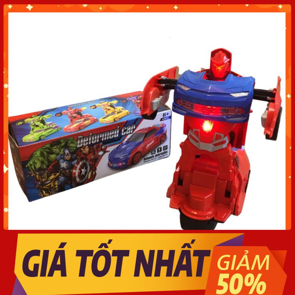 Đồ Chơi Biến Hình Robot Đội Trưởng Mỹ Chiến Đấu Đa Năng Có Nhạc Và Đèn Cao Cấp Hàng Chuẩn