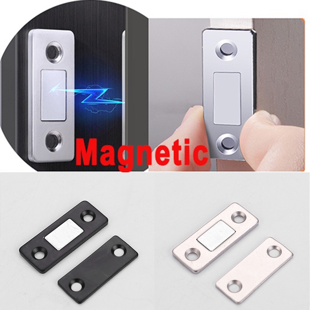 Bộ 2 Chốt Chặn Cửa Từ Tính Vô Hình Không Cần Đục Lỗ