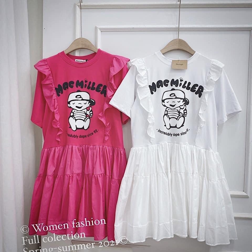 [Mã FATHANG5 giảm 10K đơn 50K]  VÁY COTTON HÌNH DÁNG XÒE 2 MÀU ( ảnh thật ) | BigBuy360 - bigbuy360.vn