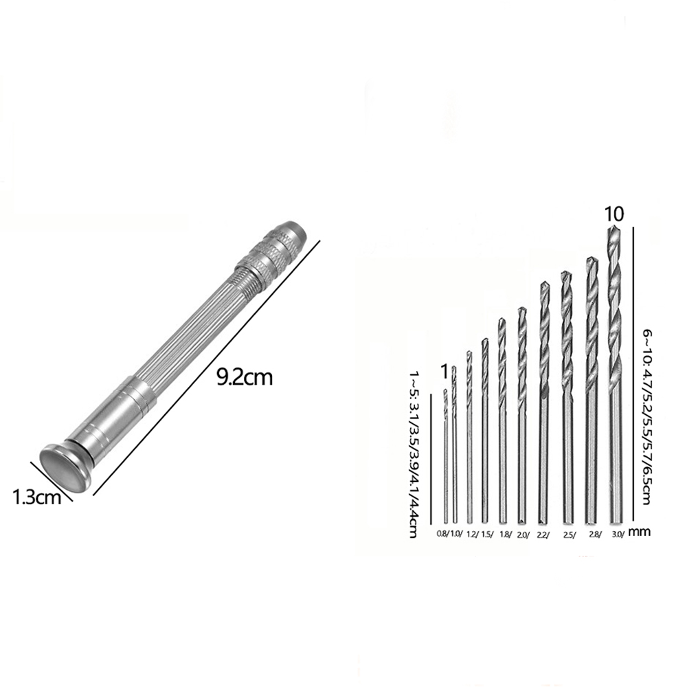 Set mũi khoan ST.KUNKKA cầm tay kim loại 0.5-3mm chất lượng cao dành cho làm trang sức phụ kiện thời trang DIY handmade