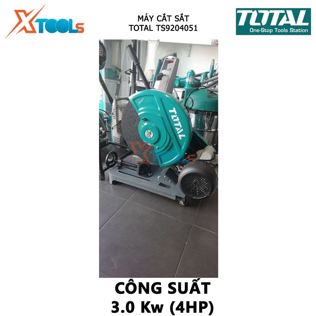 Máy cắt sắt TOTAL TS9204051 máy cắt kim loại 220-240V, Công suất 3.0 Kw,2280 vòng/phút, Góc quay độ 0-45 độ cắt kim loại