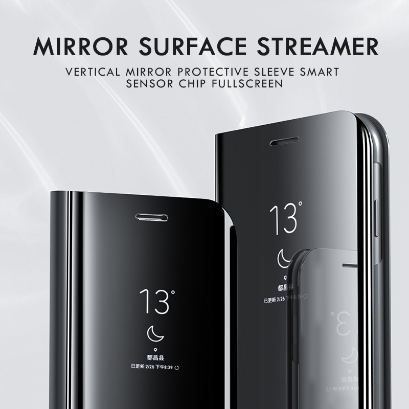 Ốp điện thoại nắp lật tráng gương thông minh cho XIAOMI REDMI NOTE 9 PRO MAX 9S NOTE9S Redmi9 a c 9A 9C