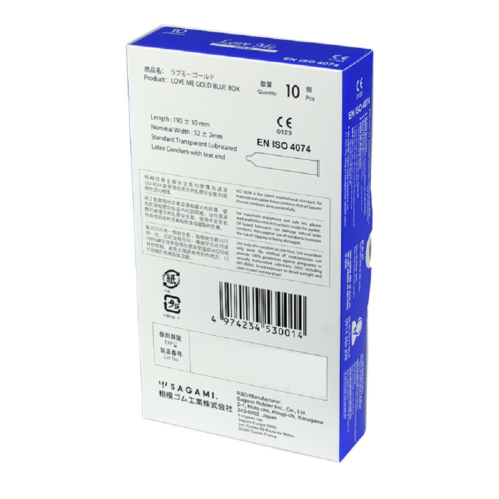 Bao cao su Sagami Love Me Gold, bcs siêu mỏng chống xuất tinh sớm kéo dài thời gian
