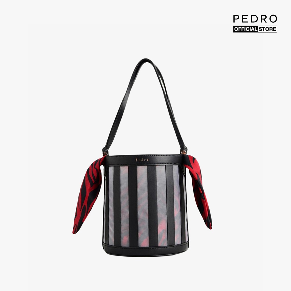 PEDRO - Túi rút dây hình trụ Striped Bucket PW2-16610005-79