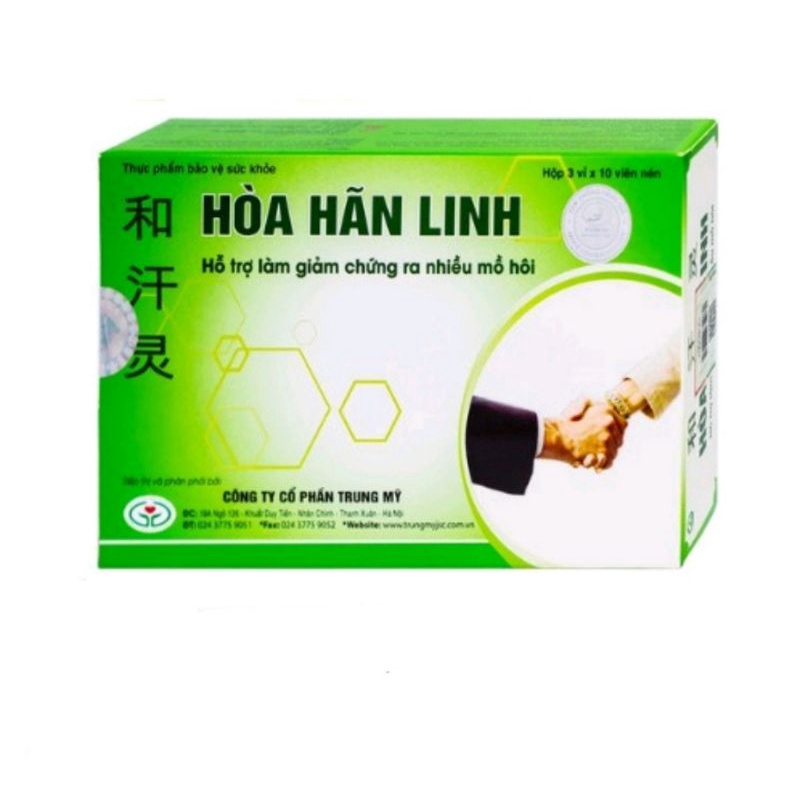 Hòa hãn linh ⚡ Mua 6 tặng 1 ⚡ Hộp 30 viên Giải pháp hỗ trợ cho người đổ mồ hôi
