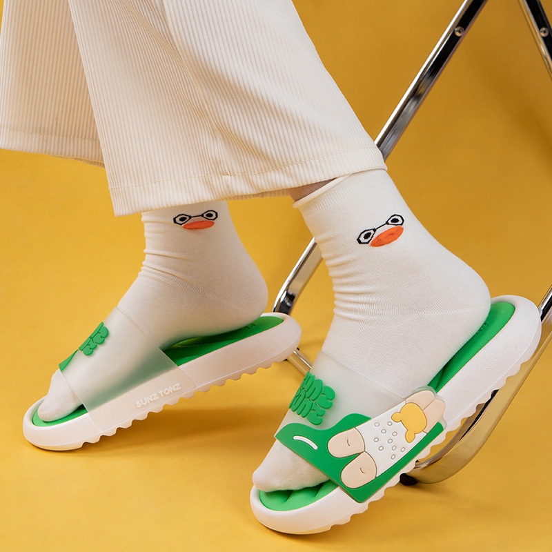 Dép Quai Ngang Trong Suốt In Chữ Thời Trang Mùa Hè Cho Cặp Đôi