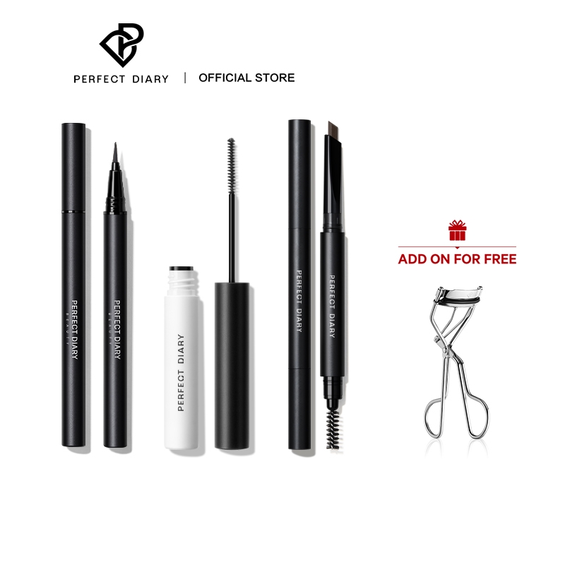 Set Mascara 4.5g +Bút Kẻ Mắt 4.5g +Chì kẻ chân mày 0.28g Perfect Diary