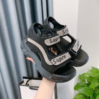 hm(ẢNH THẬT) Sandal 2 Cầu Học Sinh Quai Dán Đế Gấu Hàng Fullbox Cao Cấp Xịn 2020