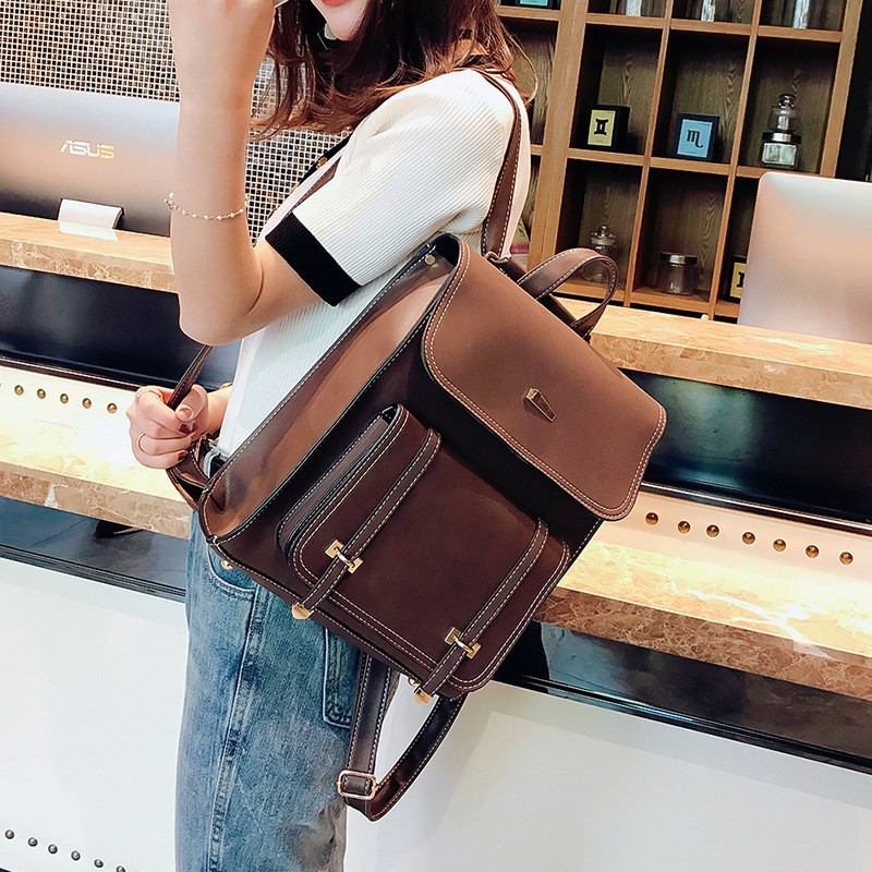 Balo Da Nữ Đi Học Mini Cao Cấp Thời Trang VINTAGE Giá Rẻ Vela Store BL04