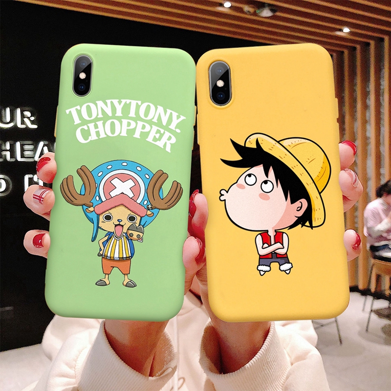 Ốp điện thoại in hình Luffy trong ONE PIECE/ Chopper cho iPhone 6 6s 7 8 Plus X XS XR XS Max