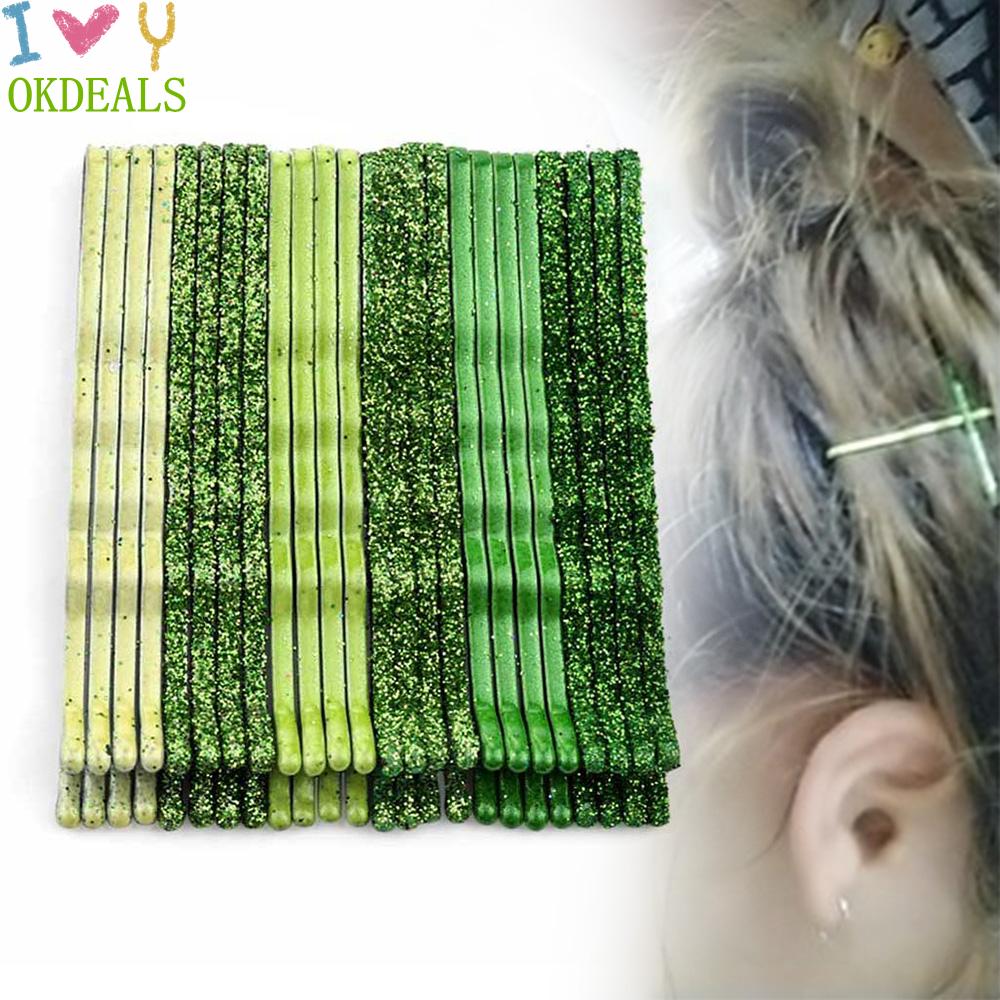 Bộ 24 Kẹp Tóc Kim Tuyến Nhiều Màu Sắc Tạo Kiểu Tóc Thời Trang Cho Nữ