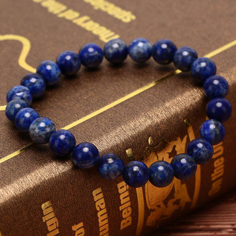 Vòng Tay Chuỗi Hạt Đá Lapis Lazuli Tự Nhiên 8mm