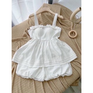Set bí phồng đính nơ + short
