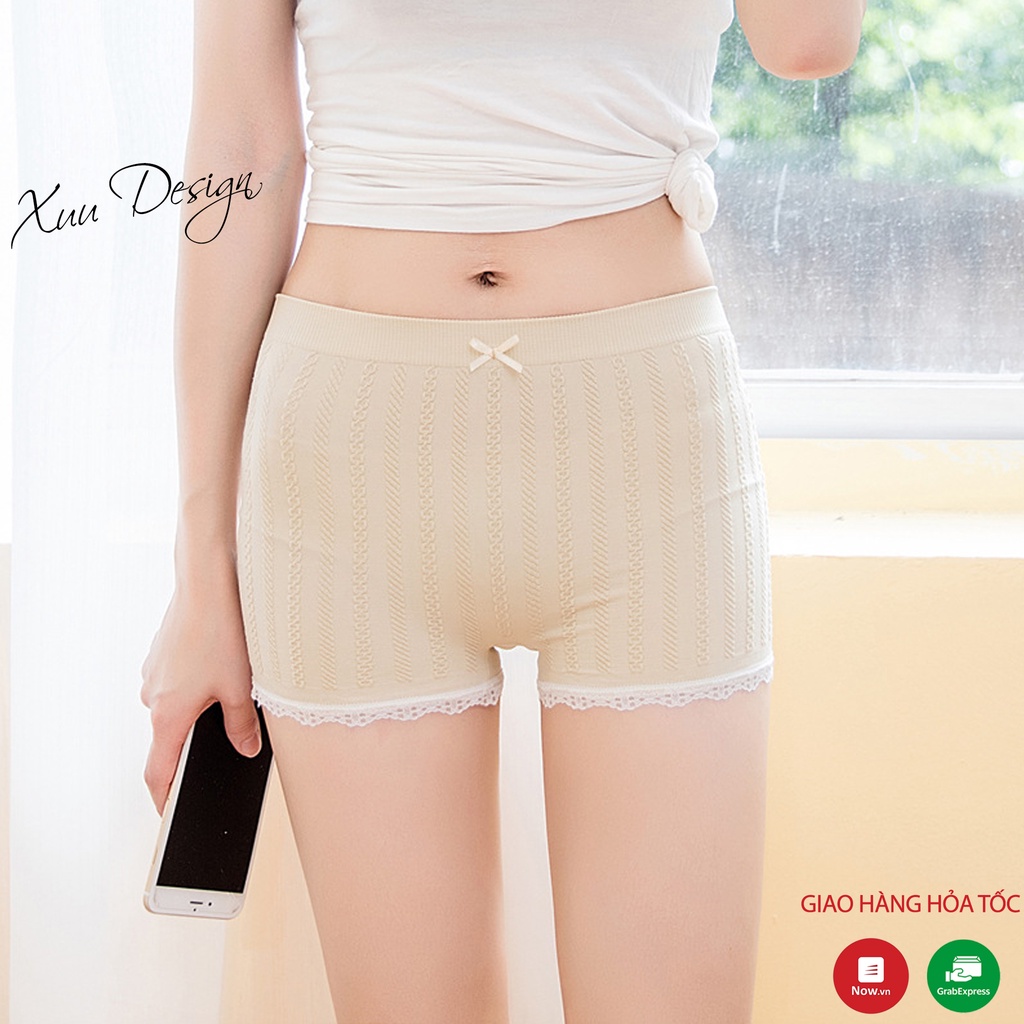 Quần mặc váy cotton phối ren nâng mông, gen bụng nhẹ Xuu Design QV01