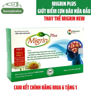 MIGRIN PLUS - GIẢI PHÁP CHO BỆNH ĐAU NỬA ĐẦU- HỘP 20 VIÊN