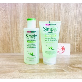 [Mẫu Mới] Combo Sữa Rửa Mặt + Toner Simple