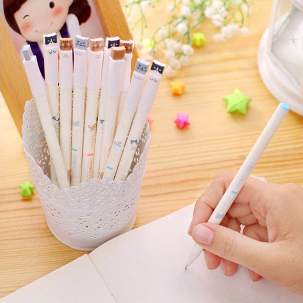 Bút Mực Gel Hình Mèo Hoạt Hình Sáng Tạo