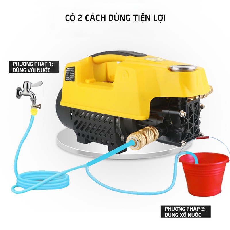 Máy bơm nước rửa xe Kai Mao công suất cao 1800W ống nước vòi tăng áp lực xịt nhiều chế độ điện nhà 220V_C113-MRXKM