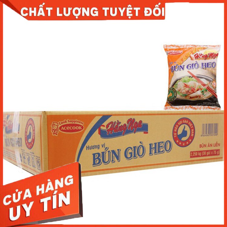 Combo 10 gói Bún bò giò heo - Bún Hằng Nga (75g)
