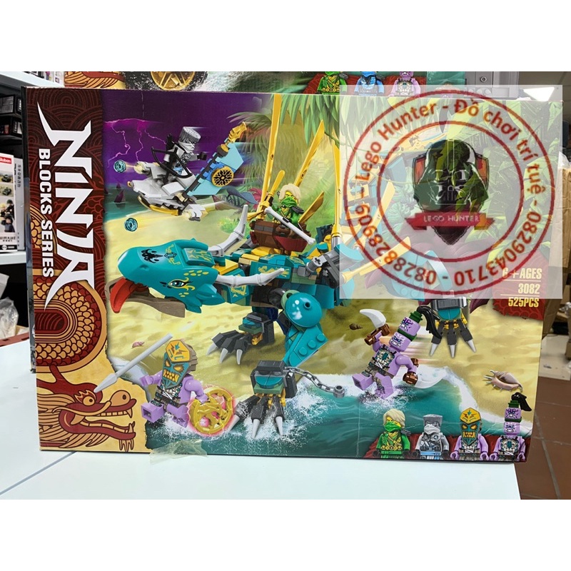 Nonlego Ninjago 3082 mô hình lắp ráp Jungle Dragon Rồng xanh lá cây của LLoyd