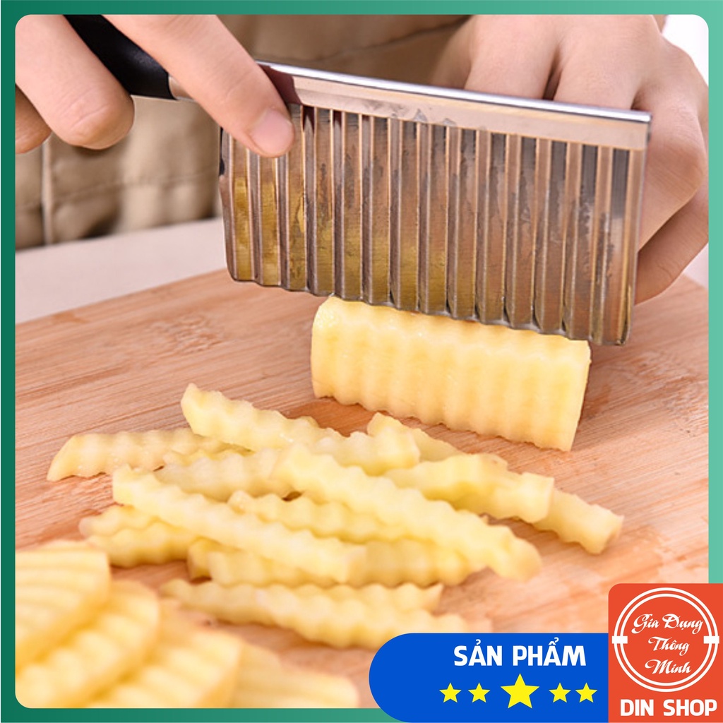 Dao thái rau củ lượn sóng 💝FREESHIP💝 Dao răng cưa cắt khoai tây củ quả tạo hình lượn sóng rất đẹp mắt