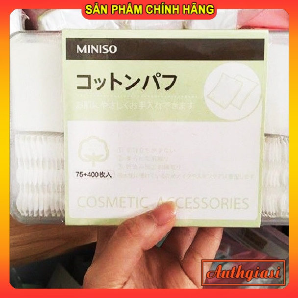 Bông tẩy trang Miniso 180-475-800-1000 BTT miếng dày, mỏng và dai