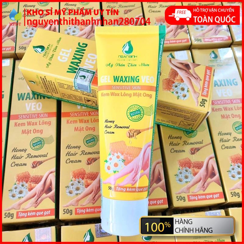 GIÁ SỈ - Kem tẩy lông tại nhà - gel waxing veo mật ong ngân bình chính hãng 5Ogr