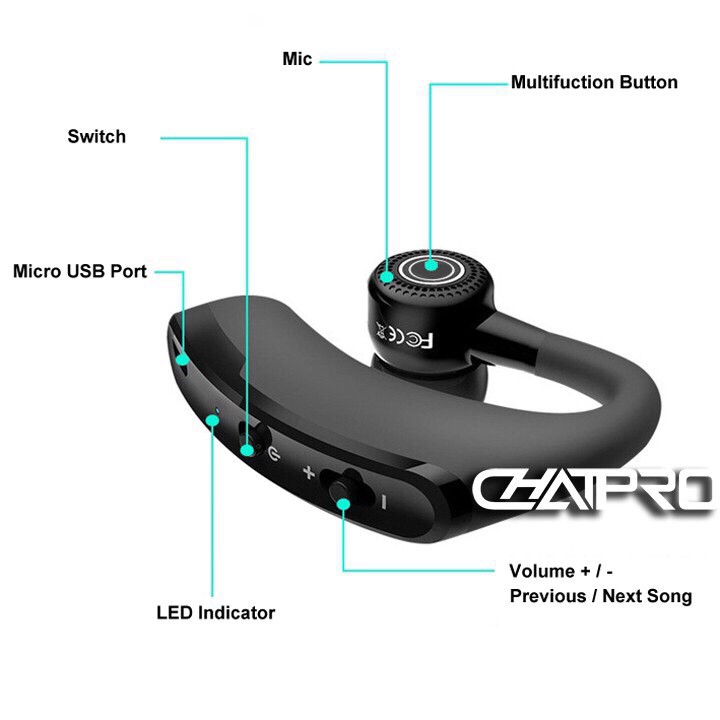 [Hàng Chuẩn] Tai Nghe Bluetooth Không Dây Thể Thao V9 @@ @@