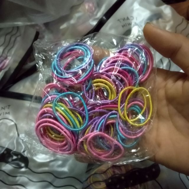 Set 4 chun trơn buộc tóc nhiều màu