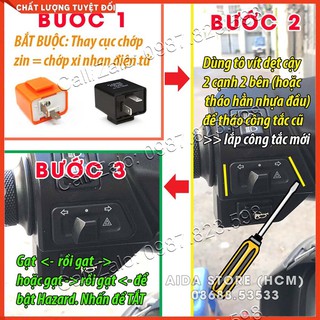 Công tắc xi nhan tích hợp Hazard - Nháy cả 4 bóng xi nhan