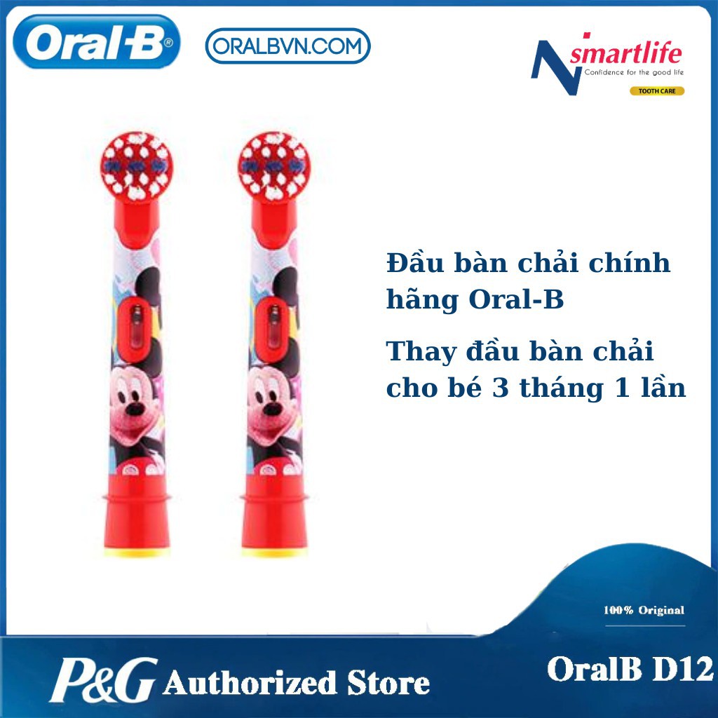 Đầu bàn chải trẻ em Oral B thay thế chính hãng (Disney, Starwar,...) cho trẻ em, bé gái từ 3 tuổi