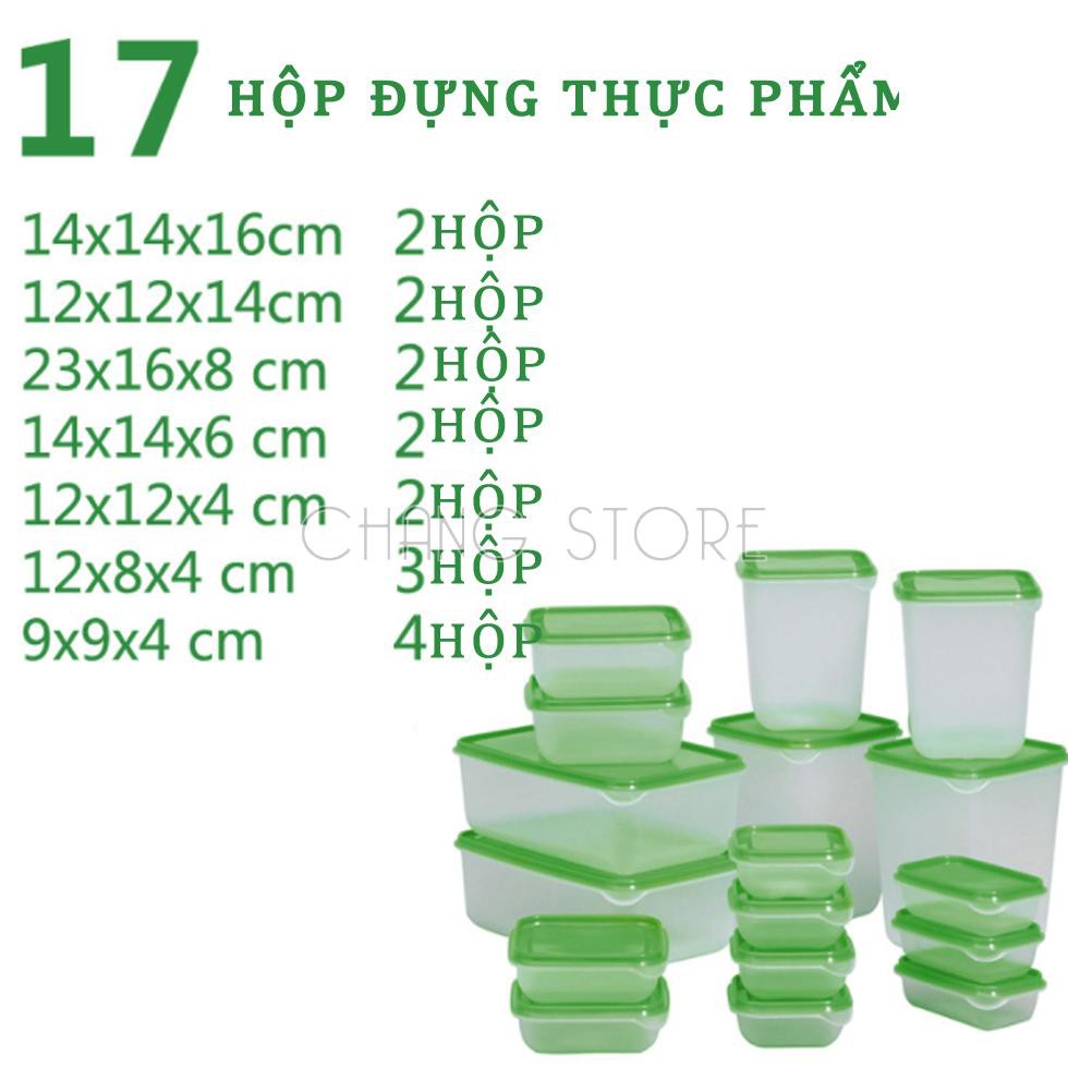 Hộp Đựng Thực Phẩm 17 Món Đa Năng, An Toàn, Tiện Dụng