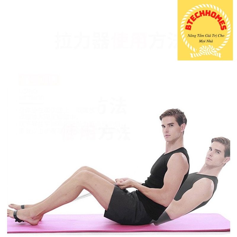 Dụng Cụ Tập Thể Dục Dây Kéo Kháng Lực Yoga Lò Xo Tummy Trimmer, Tập Cơ Bụng Chính Hãng