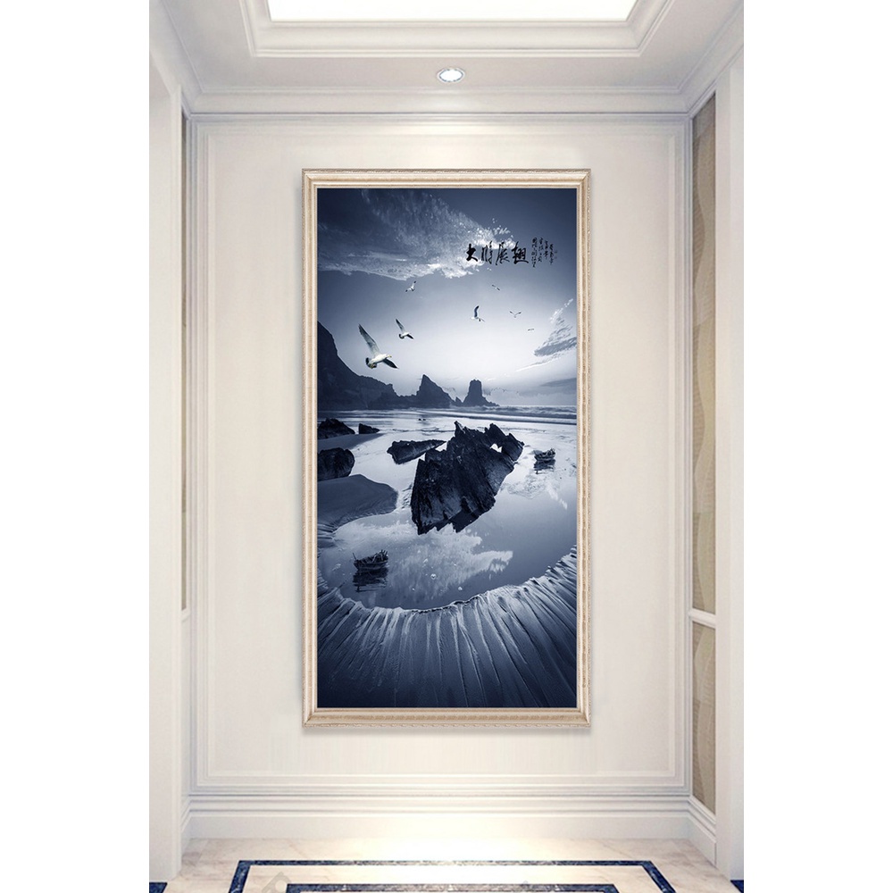 In hình ép gỗ Laminate TRANH HÀNH LANG HIỆN ĐẠI - Mẫu 87 (50x75, 60x90, 70x110). In ảnh theo yêu cầu
