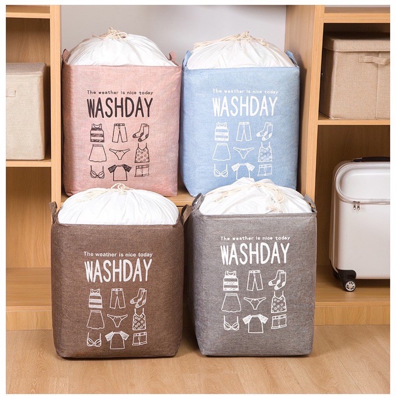 [SALE MẠNH] Túi Đựng Quần Áo Chăn Màn WASHDAY, Khay Xếp Quần Áo Khung Thép Siêu Bền