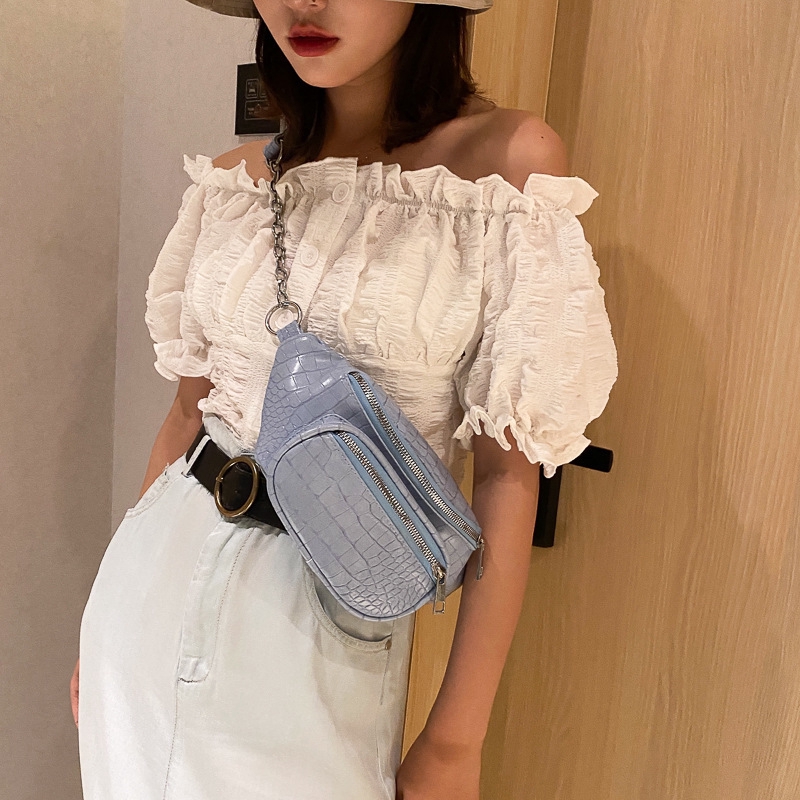 Túi Đeo Chéo JASMIN NOIR Bằng Da Cá Sấu Sang Trọng Hợp Thời Trang Cho Nữ