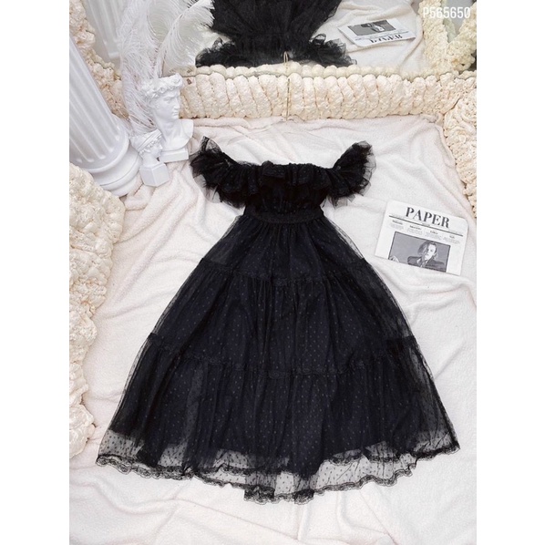 VÁY MAXI BẸT VAI BÈO DỰ TIỆC FULL SIZE S M L XL ( ẢNH VÀ VIDEO DO CHỦ SHOP TỰ CHỤP 1000% )