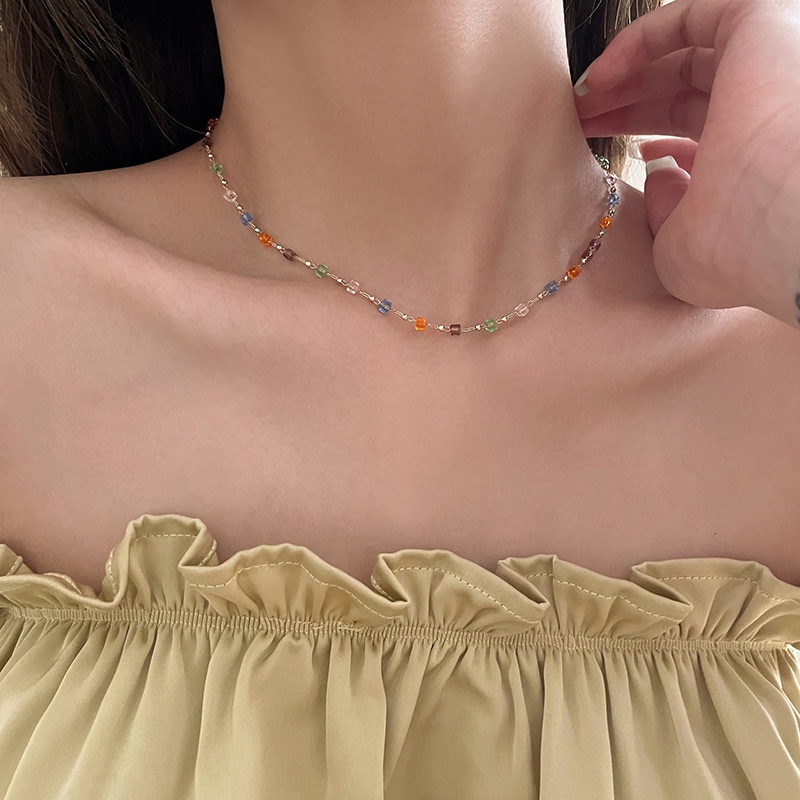 Chuỗi Hạt Pha Lê Nhiều Màu Sắc Dùng Làm Trang Sức Vòng Đeo Tay / Vòng cổ