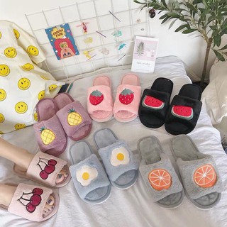 THANH LÝ Dép Bông Hở Mũi Chân Đi Trong Nhà Hình Trái Cây - Mẫu 05